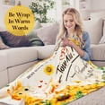 thumbnail image 5 of Gifts for Mom, 78"x60" Sunflower Mom Blanket Birthday Gifts for Mother Presents for Mother from Daughter Son Soft Throw Blanket for Mother's Day Thanksgiving Best Mom Gifts Ideas, 5 of 5