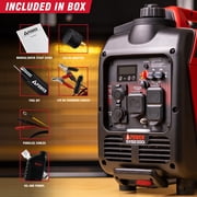 A-iPower 2300-Watt Gasoline Portable Inverter Generator with Recoil Start, 80cc OHV Engine, CO Sensor