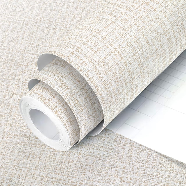 Papel pintado Lenify Beige Grasscloth Peel and Stick de 1.475 pies x 49.2 pies
