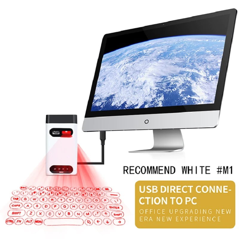 (LaserX) Wireless Laser Projection Bluetooth Virtual Keyboard for Iphone, Ipad, Smartphone and Tablets
