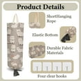 thumbnail image 3 of 2Pcs Cloth Plastic Bag Holder Cat Theme 4 Adhesive Hook Grocery Pull Rope Free Adjustment Reusable Organizer Washable Wall Mount Hanging Storage Dispenser for Cabinet Home Kitchen Pantry, 3 of 8