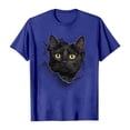 thumbnail image 6 of TrendOFT T Shirts for Man Unisex Animal Cat Graphic Print Short Sleeve Crew Neck Loose Summer Daily Mens Shirts Blue M, 6 of 8