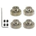 thumbnail image 1 of 48P Endurecido Piñón Motor Engranaje Juego 4uds 24T 25T 26T 27T Ajuste 3,175mm RC Motor Eje 48 Paso 7075 Aluminio Engranajes para RC Coche, con Hexagonal Llave, 1 of 6