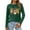 Green, variant on Telankuip Womens Crew Neck Long Sleeve Christmas T-Shirts Merry Christmas Leopard Plaid Tree Graphic Tee Tops 2025 Fashion Cute Snowman Printed Soft Cozy Pullover Tshirts White XL