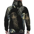 thumbnail image 7 of Wukai Jellyfish Print Men Hoodies Fleece Sweatshirts Long Sleeve Sweaters Pullover Fall Outfits Winter Clothes-Medium, 7 of 7