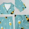 thumbnail image 6 of Top-kevin Women Long Sleeve Pajama Set Comfy Pjs Sets Champagne Bottles Glasses Stars 2 Piece Lounge Set, 6 of 12