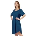 thumbnail image 4 of Inkmeso Nightgowns for WoMen's Short Sleeve W/ Round Neck Nightdress Jersey Tunic Loungewear, 4 of 7