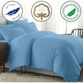 thumbnail image 2 of Kamas 5 Piece Solids Solid Queen/Full Light Blue Duvet Cover Set 100% Egyptian Cotton 600 Thread Count with Zipper & Corner Ties Luxurious Quality, 2 of 3