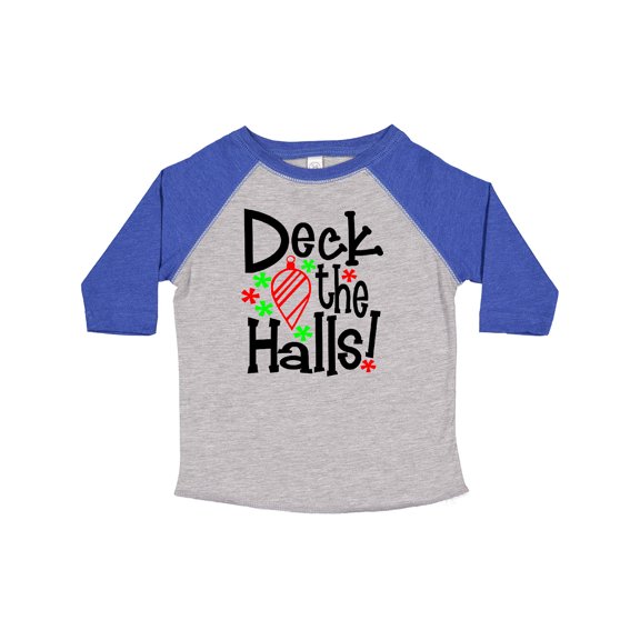 Inktastic Deck the Halls Christmas Ornament Boys or Girls Toddler T-Shirt