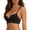 Black, variant on Women's Low Back Wire U Shaped Backless Bra Convertible Spaghetti Strap Seamless Sleeping Bralette Black 34/75=M码