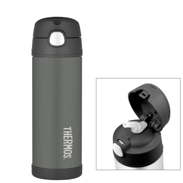 The Amazing Quality Thermos Funtainer Trade Stainless Steel Insulated Straw Bottle Charcoal 16 Oz Walmart Com The Amazing Quality Thermos Funtainer Trade Stainless Steel Insulated Straw Bottle Charcoal 16 Oz Walmart Com