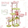 thumbnail image 6 of PAWZ Road 59" Cactus Cat Tree Tower with sisal Scratching Post & Large Perch for Indoor Cat Pink, 6 of 10