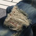thumbnail image 3 of Luwomo Mens Casual Jeans Ripped Straight Leg High Waist Long Distressed Trousers Slim Fit Streetwear Relaxed Fit Denim Pants Blue,33, 3 of 8