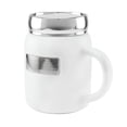thumbnail image 1 of Taza cerámica tarro con placa metálica -ilma blanco 7.5 x 12, 1 of 5
