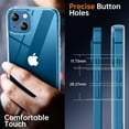 thumbnail image 5 of Shockproof Clear Case for iPhone 13, [Not Yellowing] [10FT Military Drop Protection] Hard Clear Back Four Corner Airbags Drop Protection Phone Cover, 6.1 inch, Transparent, 5 of 14