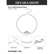 Silvora Cuban Link Chain Anklets for Women 925 Sterling Silver 8.6-10 Inch Adjustable Waterproof Ankle Bracelets Summer Beach Holiday, Birthday, Mothers Day Gifts