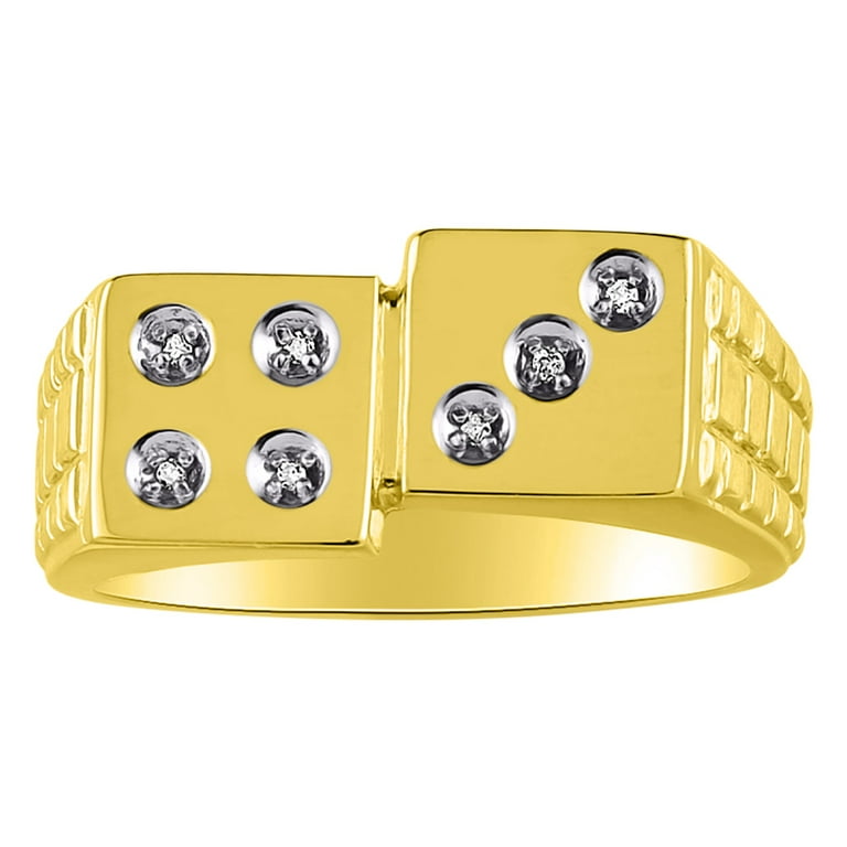 gold dice ring