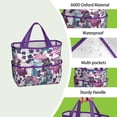 thumbnail image 4 of Garden Tool Bag,Pioneer Flower Floral Print Pattern Garden Tool Organizer,Garden Gifts,Waterproof Multi-Pocket Garden Tool Storage 11.8x5.5x11.4 Inch(Tools NOT Included), 4 of 6