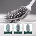thumbnail image 2 of Escobillas De Baño Montadas En La Pared Escobilla De Baño Cepillo De Limpieza De Baño Con Mango Largo Limpiador De Cabeza De Cepillo Tpr Advancent HA042217-01, 2 of 6