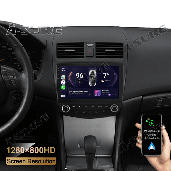 10.1" Android 13 Car Stereo Radio for Honda Accord Vll 2003-2007 Gasoline-Engine Wireless CarPlay GPS WiFi Bluetooth DSP RDS SWC 2 32GB