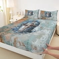 thumbnail image 3 of Homewish Floral Soldier Helmet Twin Sheet Sets 3pcs for Female Men Women,Retro Medieval Knight Twin Fitted Sheet Microfiber,Vintage Rustic Flowers Breathable Flat Sheet,Ultra Soft Home Decor, 3 of 7