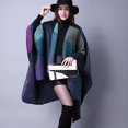 thumbnail image 2 of Ponchos A Cuadros Cálidos De Invierno A La Moda Para Mujer, Chales De Gran Tamaño, Chales, Bufanda Acolchada De Simulación De Cachemira Scienceny AP007115-02, 2 of 4