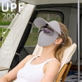 thumbnail image 3 of MKHSQHDG Today's Deals Three in 1 Summer for Cycling with Full Face Sun Gear for Outdoor Riding Ice Silk Sunscreen Face Full Face Cycling Sunshade Hat Integrated, 3 of 5