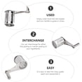 thumbnail image 3 of 4pcs Stainless Steel Cheese Grater Set Hand Held Rotary Cheese Shredder Cutter Slicer Kitchen Tools, 3 of 9