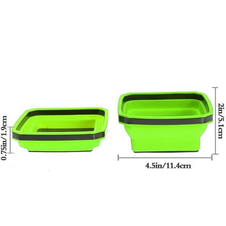 

4.5 Inch Collapsible Magnetic Screw Tray Silicone Bowl Tool Part Storage Box