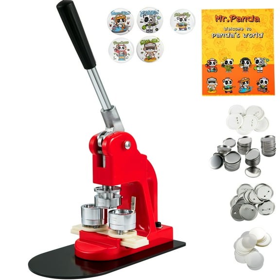 KFFKFF Button Making Machine Badge Pin Machine 1 Inch 25mm 500 Free Parts Press Kit