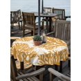 thumbnail image 2 of Outdoor Tablecloth with Umbrella Hole for Patio/Picnic/Party/Camping, Burnt Orange Coral Waterproof Table Cloth Round Cover Washable, Coastal Summer Ocean Nautical Sea (Dia 60"), 2 of 9
