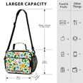 thumbnail image 4 of FORMRS Student Lunch Bag Insulated Reusable Cooler Box with Zipper Pockets, Retro Blue Floral, 4 of 9