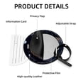 thumbnail image 4 of Leo Constellation 2Pcs PU Leather Round Luggage Tags with Privacy Cover and Name ID Tag for Suitcase, Handbags, Backpacks, School Bags, 4 of 6