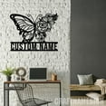 thumbnail image 5 of Craftnamesign Personalized Butterfly Floral Metal Wall Art, Custom Butterfly Floral Name Sign Decor, 5 of 5