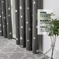 thumbnail image 6 of Deconovo Starry Shapes Silver Foil Printed Blackout Curtains, 52” x 84” (2 Panels), 6 of 7