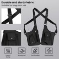 thumbnail image 3 of Bolso de hombro doble de cuero DOEUTLQ ajustable negro, 3 of 6
