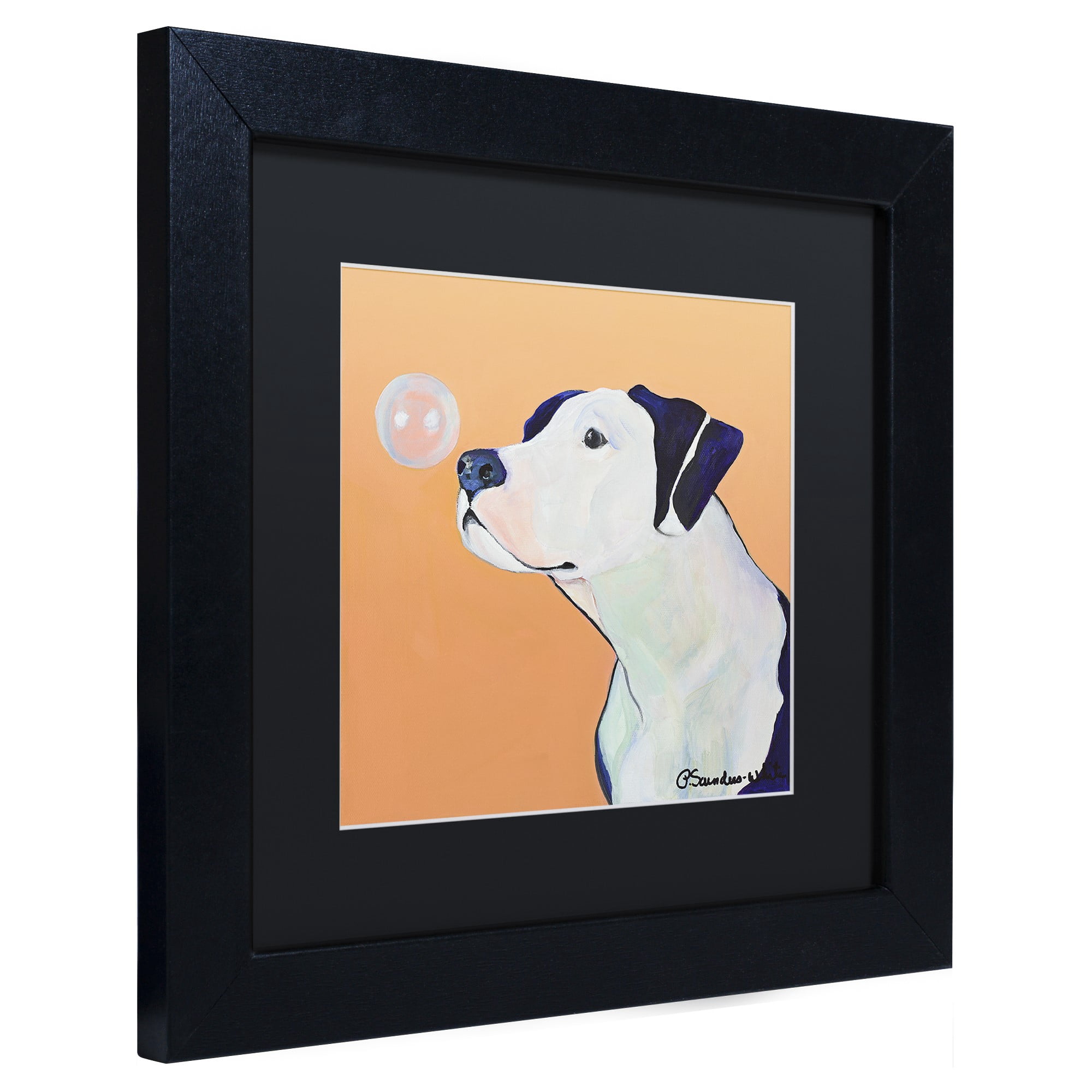 Trademark Fine Art "Fascination" Canvas Art by Pat Saunders-White, Black Matte, Black Frame