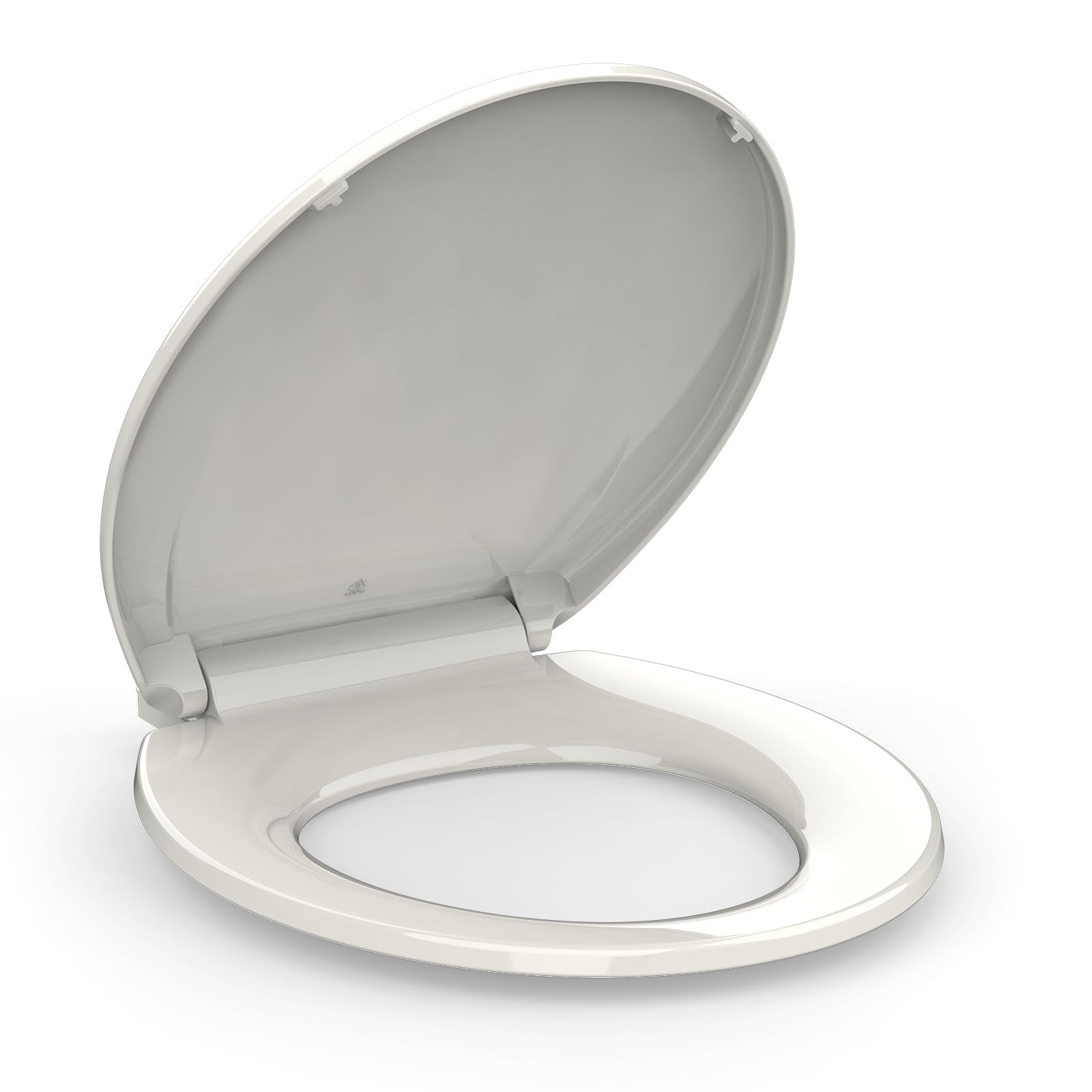 M optimized Toilet Seat, Plastic Toilet Seat With Soft Close, Never Loosen, Easy Clean, 17inch / 19inch Round Toilet Seat, Elongated Toilet Seat