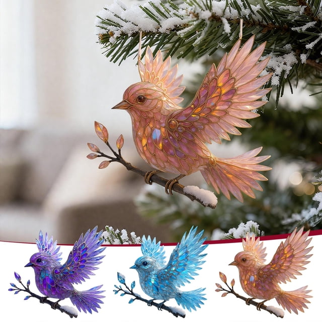 Adorno Navideño de Acrílico Plano Conmemorativo para Mascotas | Adorno de Acrílico | Diseño de Animalito | Regalo Navideño Ideal | 1 Colgante de Acrílico