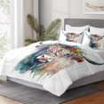 thumbnail image 4 of Juego de edredón con funda de almohada, Boho Floral Highland Vaca Suave juego de cama, 4 of 7