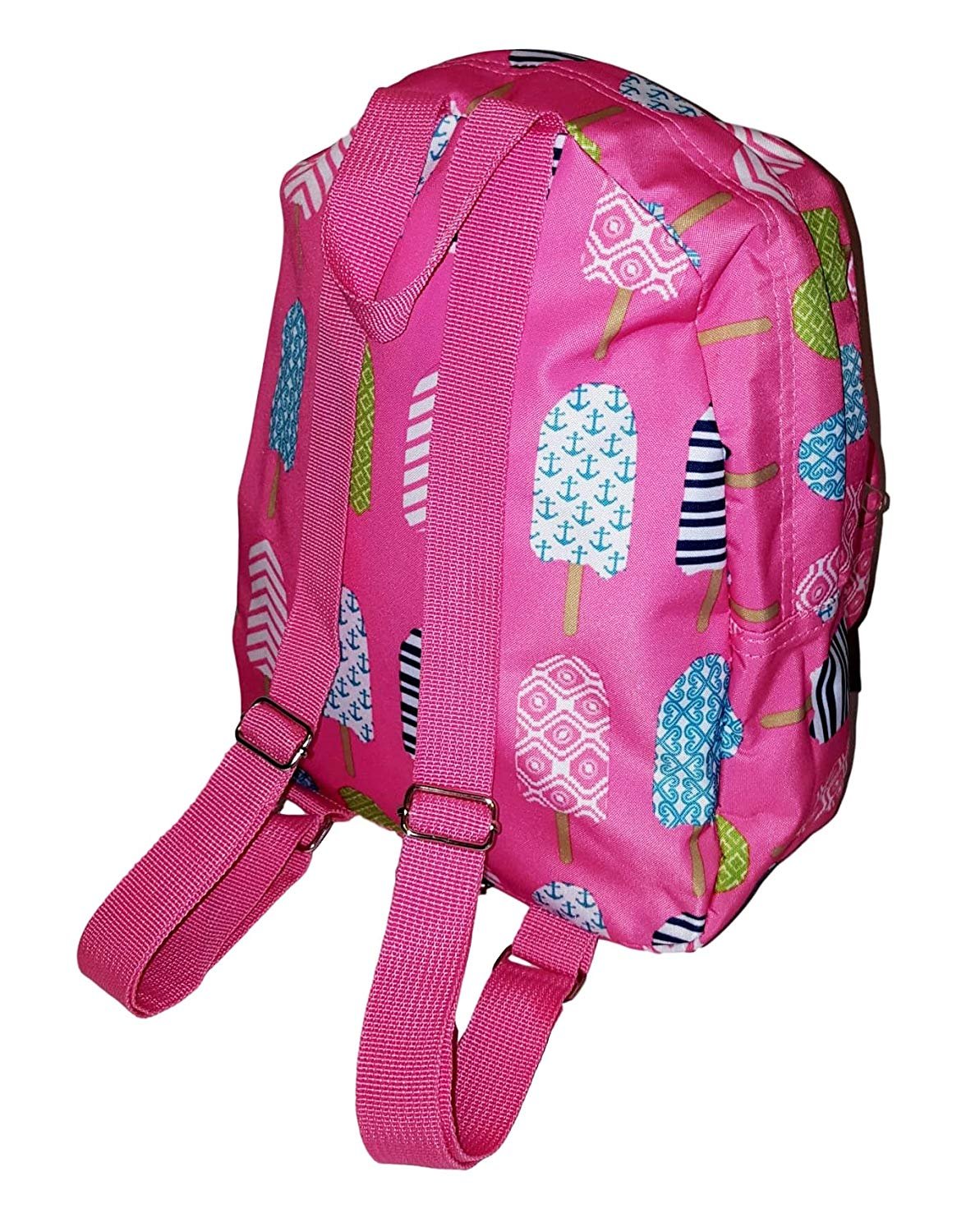 11-inch Mini Backpack Purse, Zipper Front Pockets Teen Child Pink Ice Cream Print - image 3 of 3