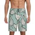thumbnail image 3 of Lsque Hand Drawn Chickens Mens Sleep Pajama Shorts,Short Pajama Pants, Cotton Ultra-Soft Knit-3X-Large, 3 of 9