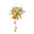 thumbnail image 4 of Adorno colgante de campana navideña de metal para árbol de Navidad con lazo de cinta Oro, 4 of 9