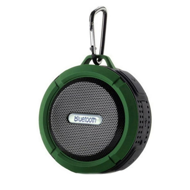 Sidaley C6 Altavoz Bluetooth Caja de sonido impermeable al aire libre Soporte de caja de sonido inalámbrico Insertar tarjeta TF Cables de audio/vídeo Verde