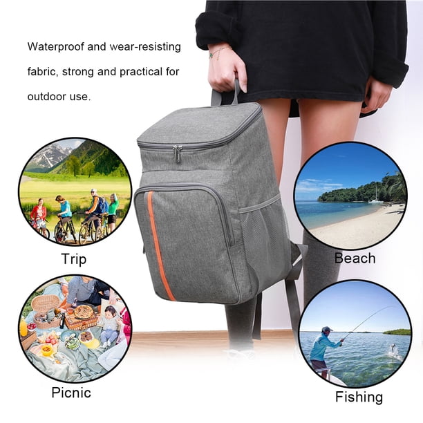 Mochila de almuerzo a prueba de fugas de gran capacidad de 18L Bolsa térmica grande Picnic Bolsa aislante fresca y cálida Bolsa de hombro para almacenamiento de alimentos y bebidas al aire libre