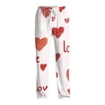 thumbnail image 4 of Hearthz Mens Valentine Pajama Pants Mens Sleep Pants Love Heart Graphic Drawstring Straight Leg Men's Lounge Pants with Pocket, 4 of 6