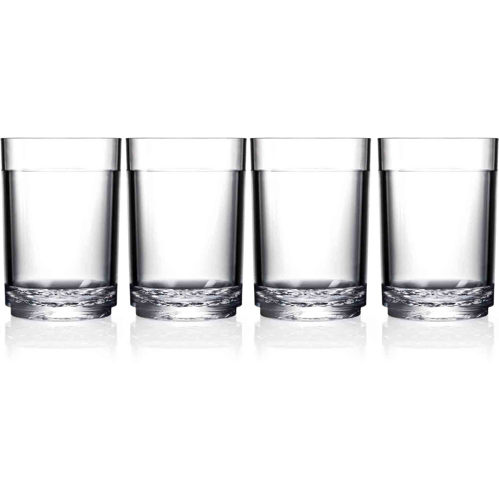 Drinique 16Ounce Clear Unbreakable Elite Pint Glass, Set of 4