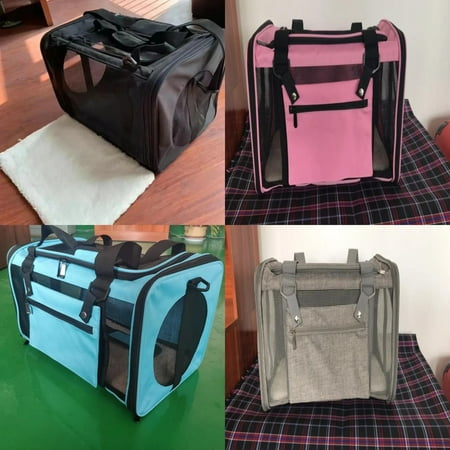 WFUPENG Breathable Soft Side Dog Cat Carrier Bag Airline Approved Pet Backpack Shoulder Bag for Transporting Small Dogs and Cats