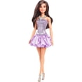 thumbnail image 1 of Barbie Fashionistas Doll #234 with Brown Hair, Wearing Sequined Purple Bubble Dress with Satiny Skirt, Silvery Necklace and Heels, 1 of 5