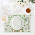 thumbnail image 2 of St Patricks Day Placemats Set of 4 St Patrick''s Day Placemat St Patricks Day Kitchen Place mats 12 x 18 Inches Spring Holiday Vase Dining Table Mats Indoor for Kitchen Table Washabl, 2 of 5